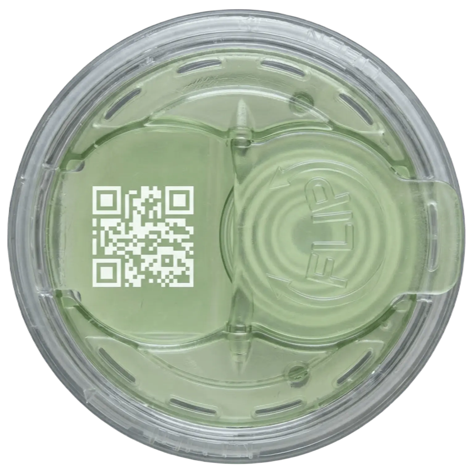 Vista superiore del bicchiere Click and Twist